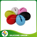 New egg shape silicone mobile phone music speaker acceries